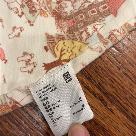🌙 Super Rare Uniqlo x Moomin Baby Snap Suit • 3–6 Months (60cm) - Picture 2 of 5
